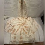 Reformation Jeans women’s Medium Cream and Brown Tie-Dye Hoodie Photo 5