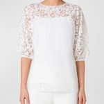 Akris Punto New Puff-Sleeve Blouse Kaleidoscope Organzino Detail. Size 10 $695 Photo 0