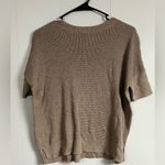 Lilla P Mocha Brown Easy Cotton Modal Short Sleeve Shirt Size XS Basic Everyday Photo 1