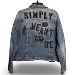 Disney  Nightmare Before Christmas Jacket Womens 3 Blue Denim Simply Meant To Be Photo 0