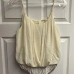 Guess π 2 For $10 Los Angeles White/Cream Chiffon Bodysuit Size Small Photo 0