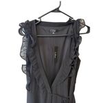 Lulus NWT Major Elegance Black Sleeveless Ruffled Wrap Maxi Dress SZ SMALL Photo 10