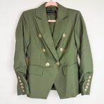 Boston Proper Modern Double Breasted Blazer Military Green Size 2 Photo 6
