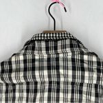 A'Nue Ligne Black‎ White Silk Gingham Layered Double Collared Shirt Size M Black Size M Photo 10