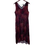 Johnny Was  Belle Burgundy Pink Velvet Sleeveless Tank Midi Dress sz M Photo 1