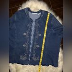 Two Twenty Collection denim open cardigan silver gold studded details sz 3XL Blue Photo 4