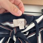 Loft Striped Crop Pants with Tie Belt Photo 1