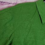 Banana Republic  LINEN TIE FRONT CROPPED SHIRT 100% LINEN GREEN MEDIUM NWT Photo 4