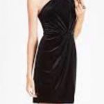 BCBGeneration 🆕  velvet one shoulder mini dress sleeveless black large pullover Photo 1