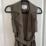 Emerson Frye Dress/Sleeveless Trench Jacket Size 00 Color Grey Gray Photo 3