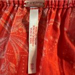 Free People  Golden Hour Maxi Dress Cherry Red XS Bohemian Spring Floral 70s Photo 13