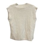 Miou Muse Sweater Vest Sleeveless Knit V‎ Neck Casual Layering Top S Tan Photo 6
