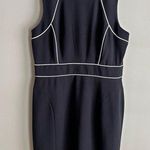 Liz Claiborne  Y2k dark navy white trim sheath career dress Photo 0