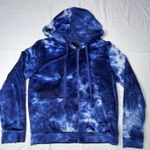 Spark Blue Women's Hoodie Large Velvet Velour Track Jacket‎ Soft Photo 0