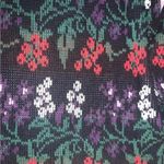 Vintage black floral mock neck long sleeve sweater Size L Photo 1