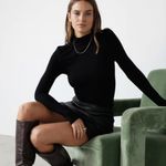 Charcoal clothing black turtle neck top Size 2 Photo 1