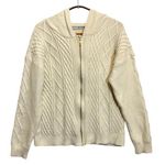 Women’s Cable Knit Jacket Hooded Sweater Zippered Size M Size M Photo 0