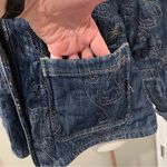 Chico's Chico’s Blue Denim Jean & Bright Multi Colored Reversible Jacket Size 2 = 10/12 Photo 3