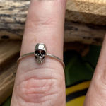 Sterling Silver Skull With Hollow Eyes Ring Sizes 5,6,8,9 Silver Photo 0