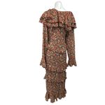 Nasty Gal Multicolor Floral Print Ruffle Tiered Long Sleeve Midi Maxi Dress 14 Photo 4