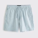 Abercrombie & Fitch  Relaxed Linen-Blend Pull-On Shorts Photo 4