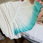 Altar'd State  White Top Blue Tie Dye Swim Coverup Flawy Bell Sleeve Womens S M L Photo 3