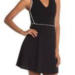 The Vanity Room  Sleeveless V Neck Fit & Flare Black Dress Size Small Photo 1