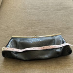 None Vintage black with gold kiss lock closure leather clutch bag Photo 6