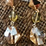 Cache  Earrings Faceted Crystals 2 1/4" Long Wedding Event Work Casual $32 NWT Photo 3