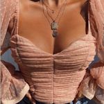 Miss Lola  Mini Dress Polka Dot Sheer Sleeve Ruched S Photo 2