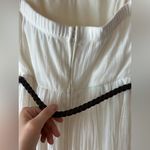 Three Pink Hearts  creamy white mini dress with braided brown belt Photo 8