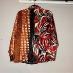 Soft Surroundings Tigris Button Up Silk Shirt Size PL Petite Large Abstract NWOT Photo 6