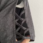 Adrienne Vittadini Gray Workout Tee with Sleeve Cutouts Photo 3