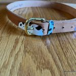 VTG Diane Weiss NYC Pigs Hand Tooled‎ Leather Belt Gold Brass Tan Photo 10