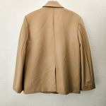 ZARA  Women Pleated Sleeve Blazer Light Camel Size US Medium‎ Photo 13