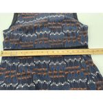 Longchamp Woven Lined Shift Dress Blue Navy Orange Size 42 FR 10 US Photo 3