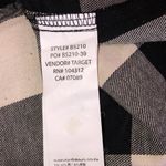 Burnside  black & white plaid flannel button down shirt size small Photo 5