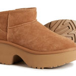 UGG Women's  Classic Ultra Mini Platform Size: 7 Sand Suede Boots - NEW Photo 0