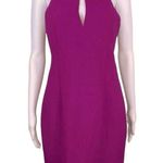 Trina Turk Halter Dress Fuschia Pink Gorgeous Size 10 Sleeveless Sheath Purple Photo 0