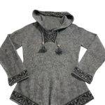Alpaca Blend Women Sweater Small /Alpaca Pullover Fringe Jumper/Gray Winter Gray Size undefined Photo 3