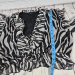 Area Stars Bari‎ Crop Top in Zebra L NWT Black Size L Photo 6