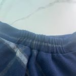 YSHY skirt size Medium blue grey wool fleece midi plaid Photo 6