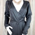The Fifth Label  Black Satin Long Sleeve Jumpsuit Photo 2