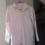 Victoria's Secret  vertical stripe sleep shirt top in pink and white size XS. Photo 0