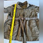 Vera Wang Simply Vera  Olive Green Trench Coat Anorak Utility Jacket Petite XL Photo 6