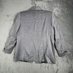 Vintage J Gallery Blazer Womens 7 8 Gray Herringbone Padded Shoulder Power Suit Size 8P Photo 2