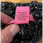 Betsey Johnson  Hat Beanie Womens One Size Black Faux Fur Pom Pearl Metallic Photo 5