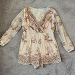 She & Sky  The Vegas Nights Gold Sequin Romper SIZE L Photo 0