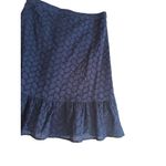 Draper James  Navy Blue RSVP Eyelet Ruffle Skirt Size 8 Photo 5