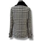 Anthropologie  Splendid Black White Houndstooth Faux Fur Collar Coat Size M Photo 4